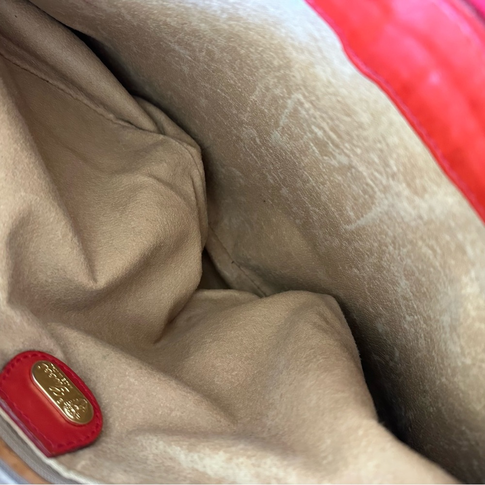 VINTAGE GUCCI Red Shoulder Bag GG Monogram See Pics For Condition - Picture 11 of 15